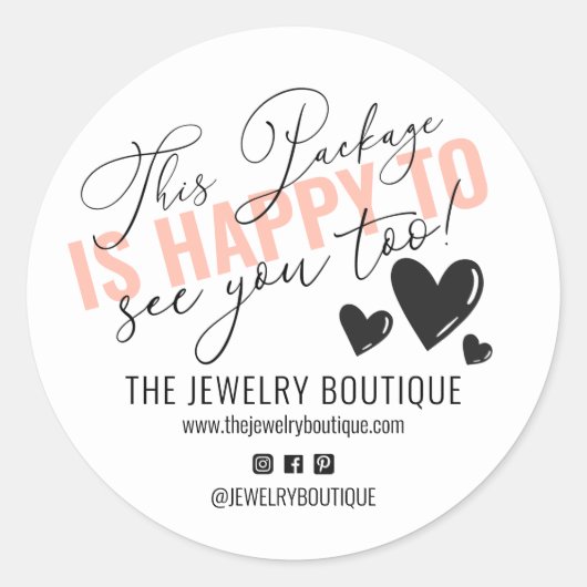 このパッケージもEtsyあなたに会えて嬉しいハート ラウンドシール (正面)