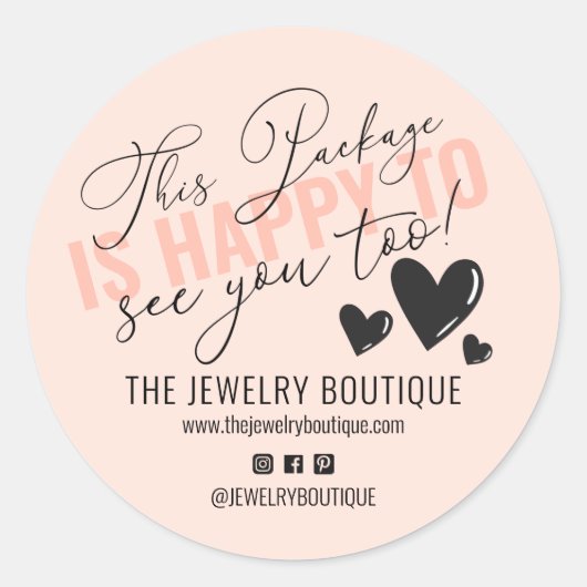 このパッケージもEtsy Cハートを見て嬉しい ラウンドシール (正面)