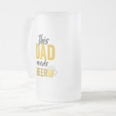 このパパにはビールマグが必要だ フロストグラスビールジョッキ (正面左)