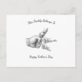 このパパの所属 – 子供の名前を持つギフト – シーズンポストカード (正面)