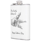 このパパの所属 – 子供の名前を持つギフト –  フラスク (左)