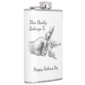 このパパの所属 – 子供の名前を持つギフト –  フラスク (右)