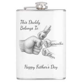 このパパの所属 – 子供の名前を持つギフト –  フラスク