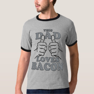 このパパはベーコンを愛します Tシャツ