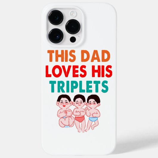 このパパは三つ子のことが大好き Case-Mate iPhoneケース (裏面)