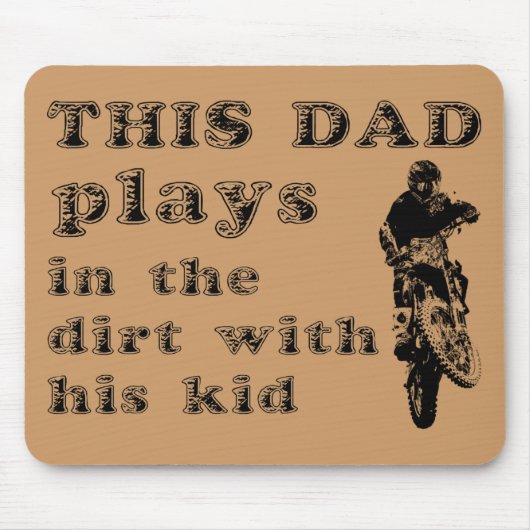 このパパは土のバイクのモトクロスのマウスパッドで遊びます マウスパッド (正面)