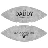 このパパは子供の名前の父の日グレイ アメリカンフットボール (パネル)