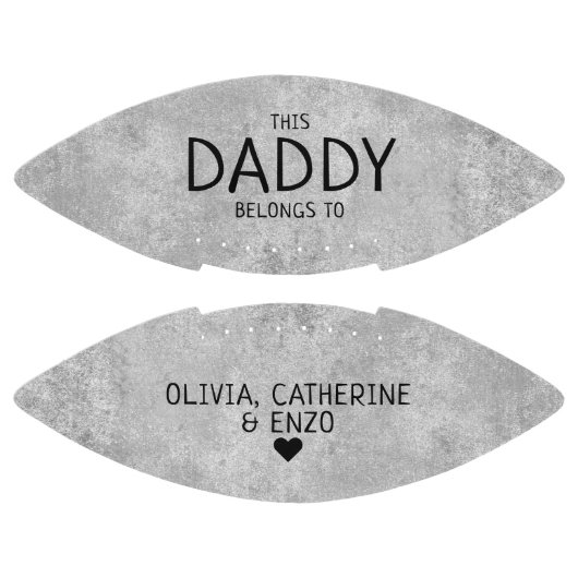 このパパは子供の名前の父の日グレイ アメリカンフットボール (パネル)