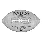 このパパは子供の名前の父の日グレイ アメリカンフットボール (正面)