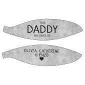 このパパは子供の名前の父の日グレイ バスケットボール (パネル)