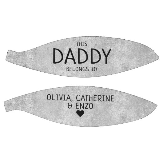 このパパは子供の名前の父の日グレイ バスケットボール (パネル)