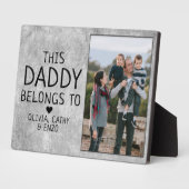 このパパは子供の名前フォトシルバーグレイに属している フォトプラーク (側面)