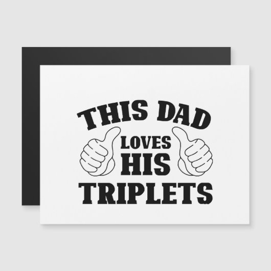 このパパは彼の三つ子を愛している – Theとのパパのためのギフト (正面/裏面)
