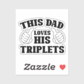 このパパは彼の三つ子を愛している – Theとのパパのためのギフト シール (シート)