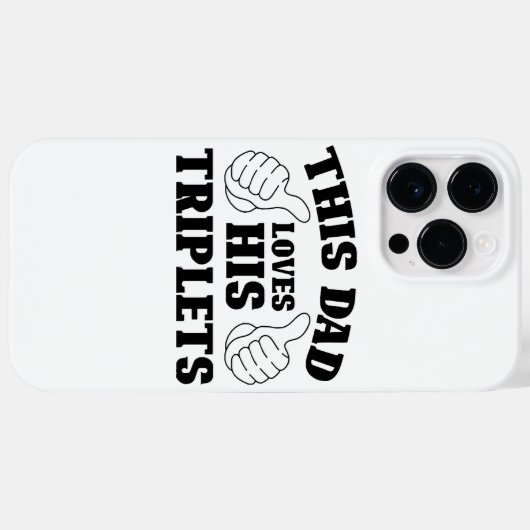 このパパは彼の三つ子を愛している – Theとのパパのためのギフト Case-Mate iPhoneケース (裏面 (横))