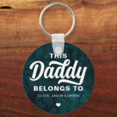このパパは父の日ベルベットティール(緑がかった色)に属する キーホルダー (正面)