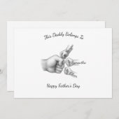 このパパは〇〇ちゃん(たち)のもの-子供の名前が入ったプレゼント- シーズンカード (正面/裏面)