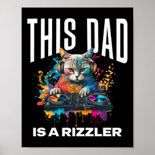 このパパはRizz クールDJ猫Rizzler パパ 父の日 ポスター