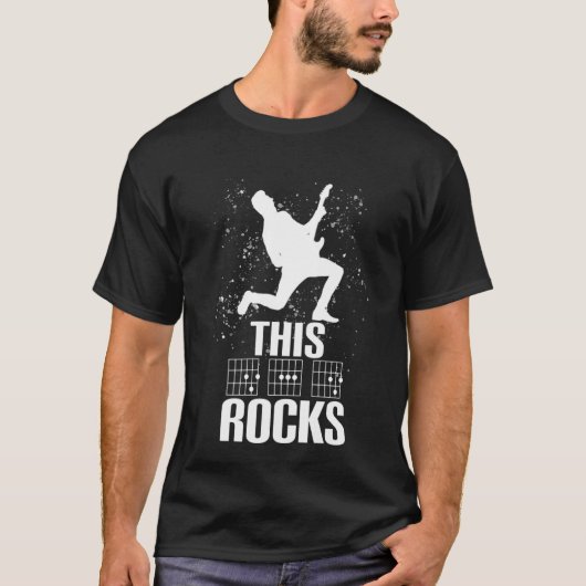 このパパロックギターコード Tシャツ (正面)