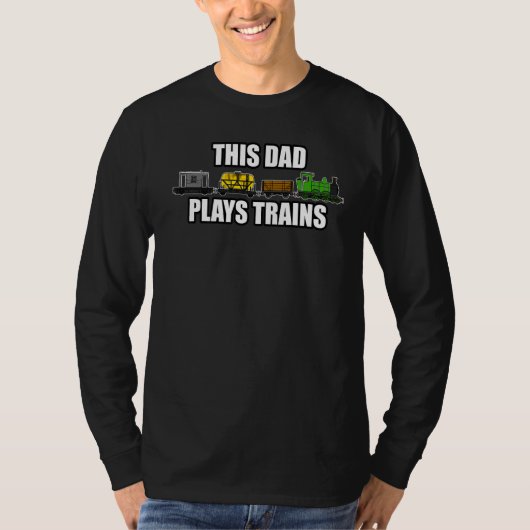 このパパ遊は父の日の蒸しモダン列車 Tシャツ (正面)