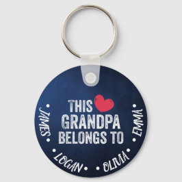 このパーソナライズされたおじいちゃんは名前をカスタムする キーホルダー