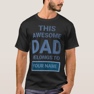 このパーソナライズされたパパは…名前を追加 Tシャツ