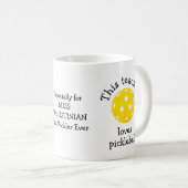 このパーソナライズされた先生はピックボールが大好き コーヒーマグカップ (正面右)