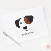 このパーソナライズされた本は犬の本だ スクエアシール (封筒)