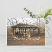 このパーソナライズされた美しい素朴招待状 招待状 (スタンド正面)