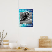 このパーソナライズされた「愛する者」カップルのポスター ポスター (キッチン)
