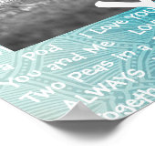 このパーソナライズされた「愛する者」カップルのポスター ポスター (角)