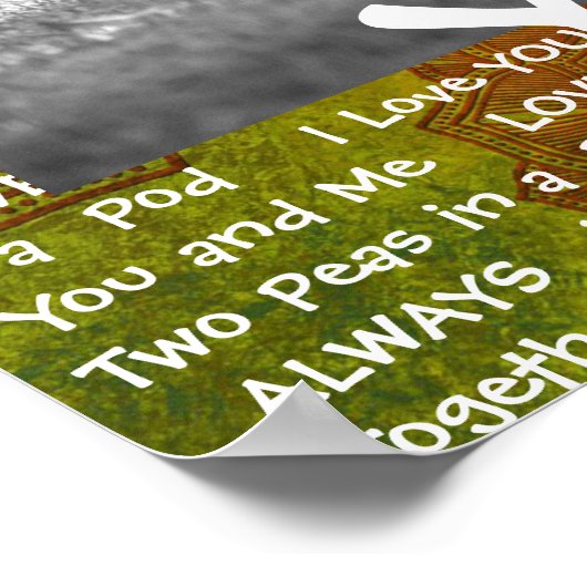 このパーソナライズされた「愛する者」カップルのポスター ポスター (角)