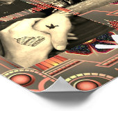 このパーソナライズされた「愛する者」カップルの写真ポスター ポスター (角)