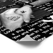 このパーソナライズされた「愛する者」カップルの写真ポスター ポスター (角)