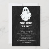 このパーティーの幽霊を行わないハロウィーンコスチュームパーティー 招待状 (正面)