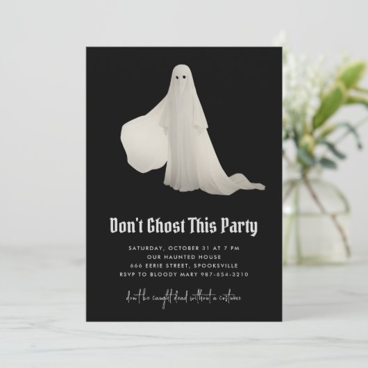 このパーティーを幽霊にしないで ハロウィン招待状 シーズンカード (スタンド正面)