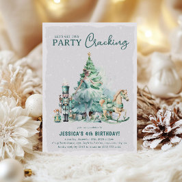 このパーティークラッキングクリスマス子供の誕生日 招待状