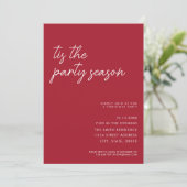 このパーティーシーズンのミニマリストのモダンクリスマス 招待状 (スタンド正面)