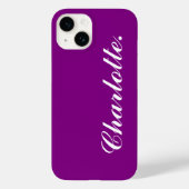 このパープルに自分の名前をデザイン Case-Mate iPhoneケース (裏面)