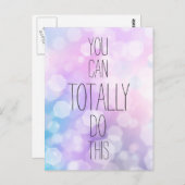 このパープル引用文は完全に実行でき感動的る ポストカード (正面/裏面)