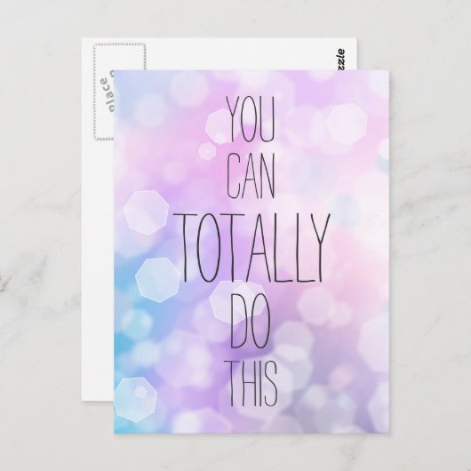 このパープル引用文は完全に実行でき感動的る ポストカード (正面/裏面)