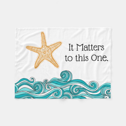 このヒトデにとって重要だ フリースブランケット (正面(横))