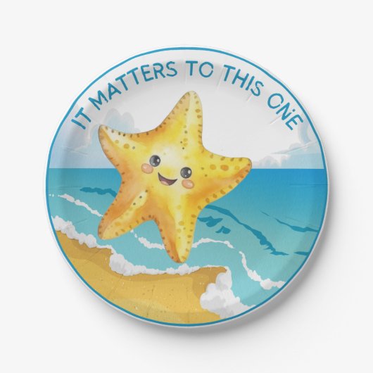 このヒトデの話は重要だ。 ペーパープレート (正面)