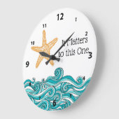 このヒトデは大事だ ラージ壁時計 (傾斜)