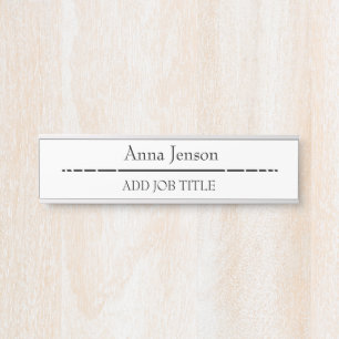 このビジネスに名前と役職を追加します サインプレート