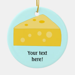 このビッカスタマイズグ・チーズのグラフィック セラミックオーナメント