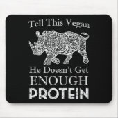 このビーガンに十分なタンパク質ビーガンボディビル マウスパッド (正面)