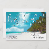 このビーチで日付を保存 招待状 (正面)