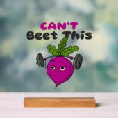 このビーツデスクおもしろいの看板を見ることができない アクリルサイン (ニュートラル)