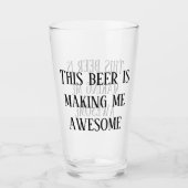 このビールは私をピント素晴らしにする タンブラーグラス (正面)